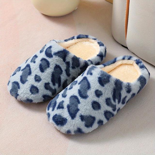 TEMU Pantuflas con Estampado de Leopardo y Suelas Suaves, Zapatos para Mujer