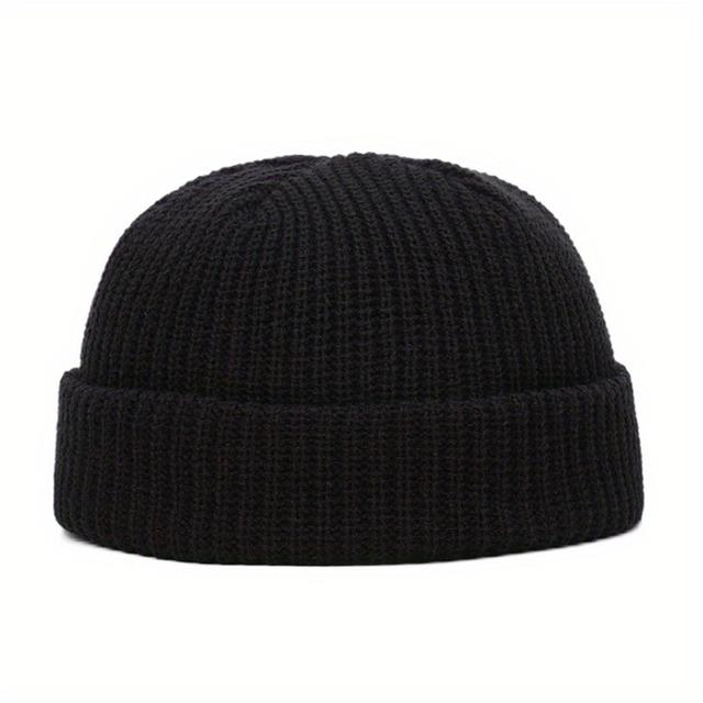 TEMU Men Women Beanie Hat Warm Ribbed Winter Turn Ski Fisherman Docker Hat New