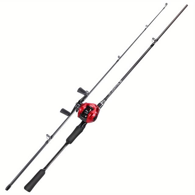 TEMU Sougayilang Baitcasting Angelrute und Rolle Kombi - /5.9ft Kohlenstoffrute mit Ultraleichter Baitcasting Rolle - für Reisen, Salzwasser- und Süßwasserangeln