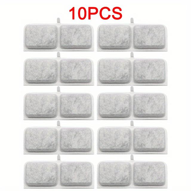 TEMU 10 Pcs Filters For Cat Water Dispenser, Pet Auto Drinking Feeder Replacement Carbon Filters