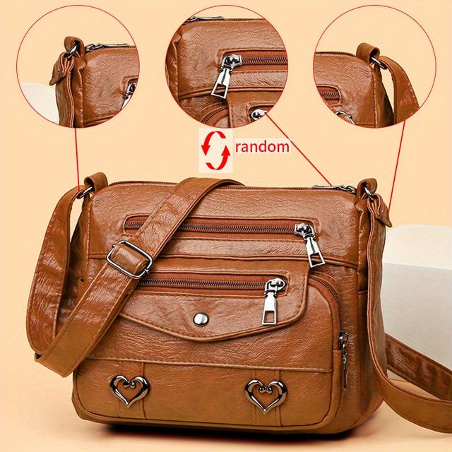 TEMU 3811 Heart-shaped Decoration Single-shoulder Crossbody Small Bag