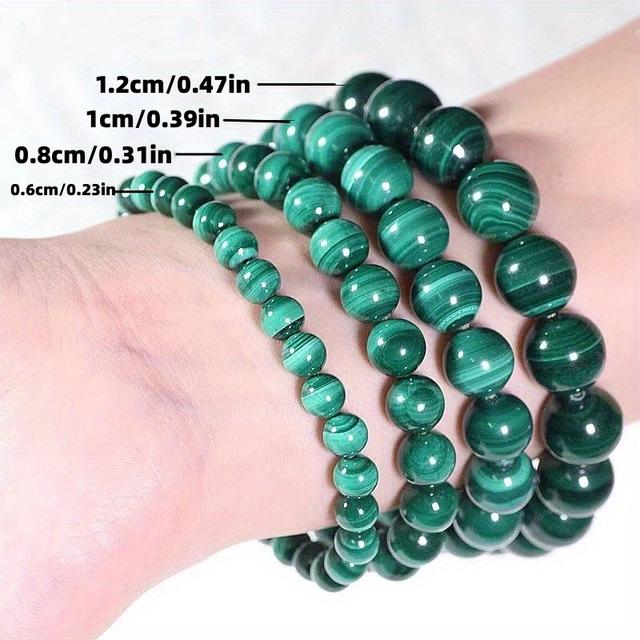 TEMU Bracelet Élégant en de Naturelle à Unique - Bijou Chic en Cristal Vert avec pour Accessoire Tendance