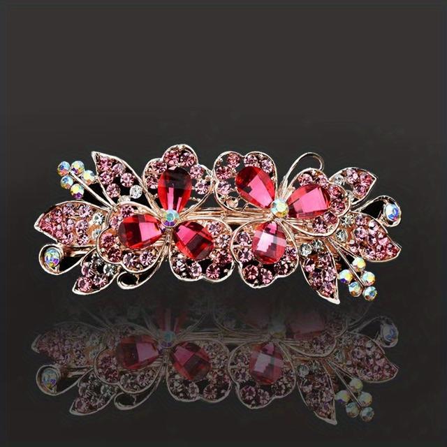TEMU Haarspange, Weiblicher Hinterkopf-Clip, Strass, Eleganter Kopfschmuck, Pferdeschwanz-Clip, Haar-Accessoires