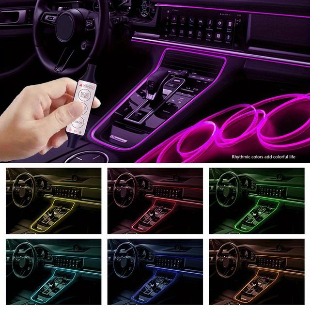 TEMU 7- Interior Lights, Decorative Ambient Lights Neon Rgb Led Strips Usb Fiber Optic Lights