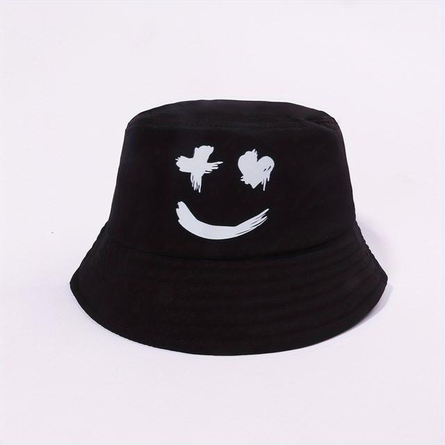 TEMU +v Face Bucket Hat