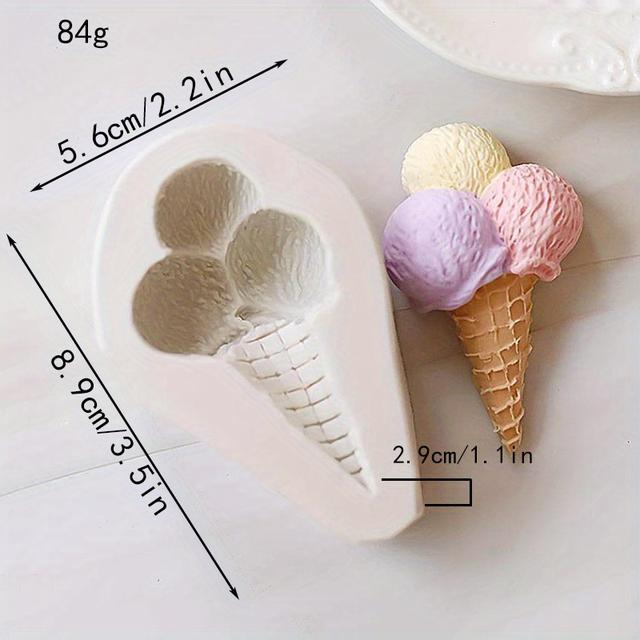 TEMU Silicone Mold For Cake Decoration In Of Trendy Ice Cream Cones, Perfect For Chocolate And Fondant Birthday Cake Toppers
