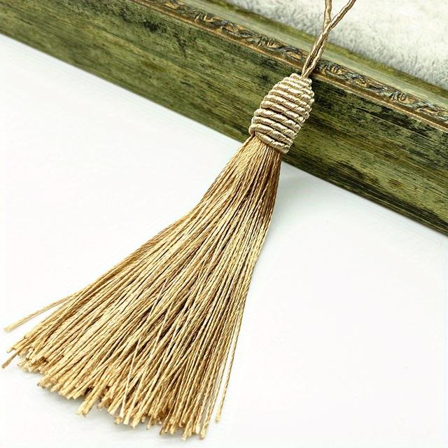 TEMU 6pcs/lot 15cm Hanging Rope Tassels Fringe Sewing Bang Tassel Trim Key Tassels For Diy Curtain Access
