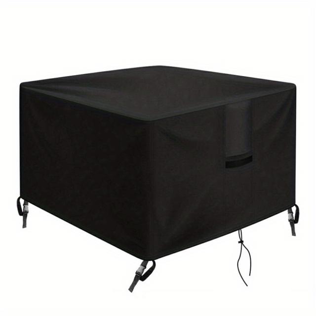 TEMU Housse de barbecue carrée robuste - Housse de poêle à feu pour en , matériau en tissu durable, protège contre les cendres et les débris, pour les grils à gaz, housses de poêle à feu