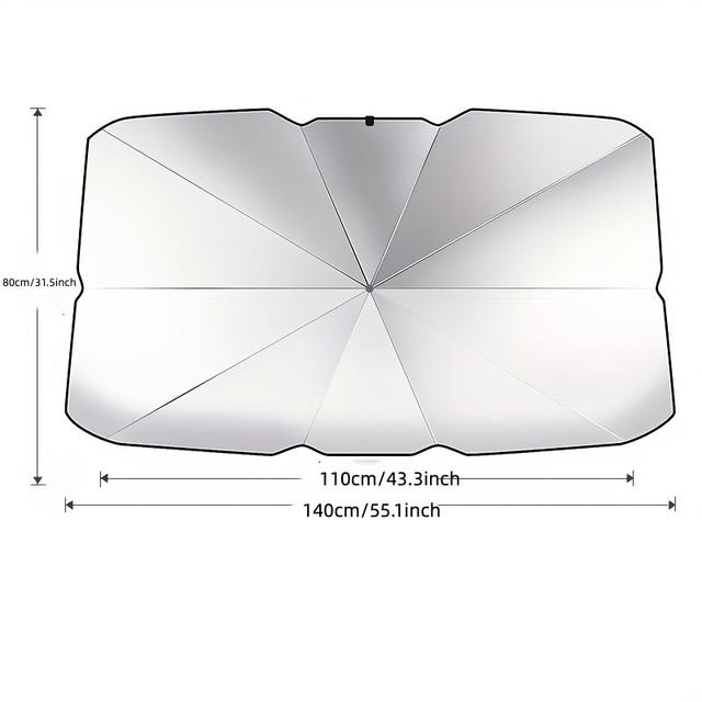 TEMU Multi-functional Umbrella-style Sunshade Sunshade Window Sunshade Front Windshield Retractable Sunshade