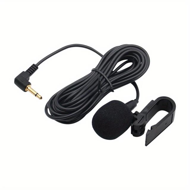 TEMU Car Audio Microphone 3.5mm Clip Jack Plug Mic Stereo Mini Wired External Microphone For Auto Dvd Radio 118.11inch Long Professionals