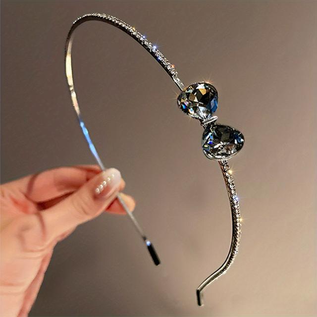TEMU High-end Alloy Inlaid Diamond Hairpin Temperament Versatile Easy Thin Hair Clip Headwear