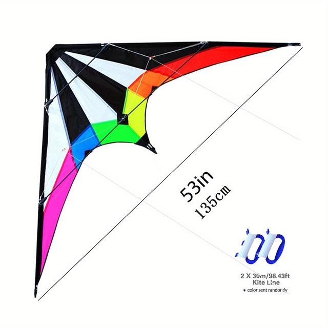TEMU 1.35 Meters By 1.8 Meters Dual-line Stunt Kite Suitable 14 And Up