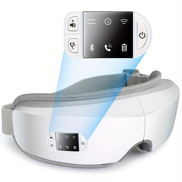 TEMU Eye Massager 4d Intelligent Multi-functional Massager Pneumatic Massage Vibration Massage Hot Compress Music Eye Massage
