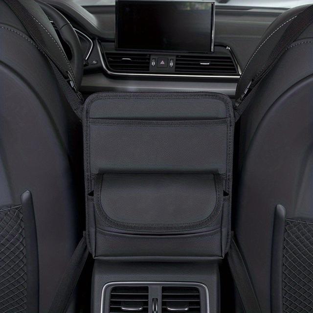 TEMU 차량용 티슈 박스 홀더, , 2-in-1 멀티펑셔널 차량용 암레스트 박스, 수납 박스, 차량 시트, 중앙 수납 가방 랙, 뒷좌석 수납 가방|쓰레기통