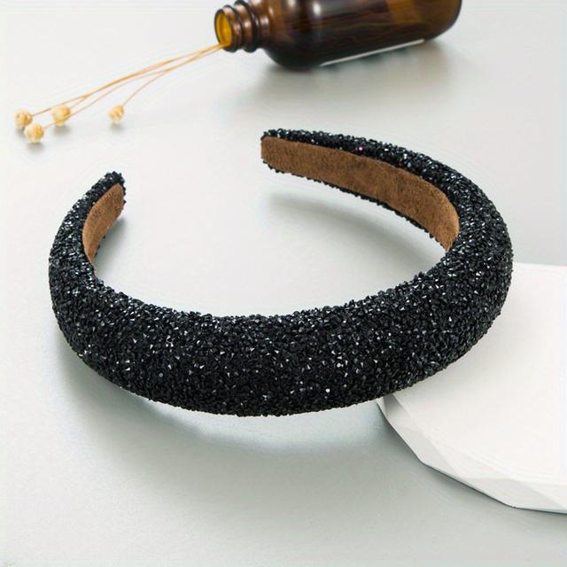 TEMU Neues Stirnband Europäisch-Amerikanische Mode Leichter Luxus Vollbesetztes Strass-Stirnband Damen Koreanischer Stil Elegantes Gesichtswasch-Stirnband Großhandel