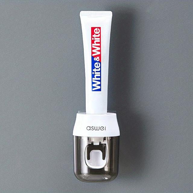 TEMU 1 , Upgrade Your Bathroom With This Automatic Toothpaste Dispenser And Wall-mounted Holder!