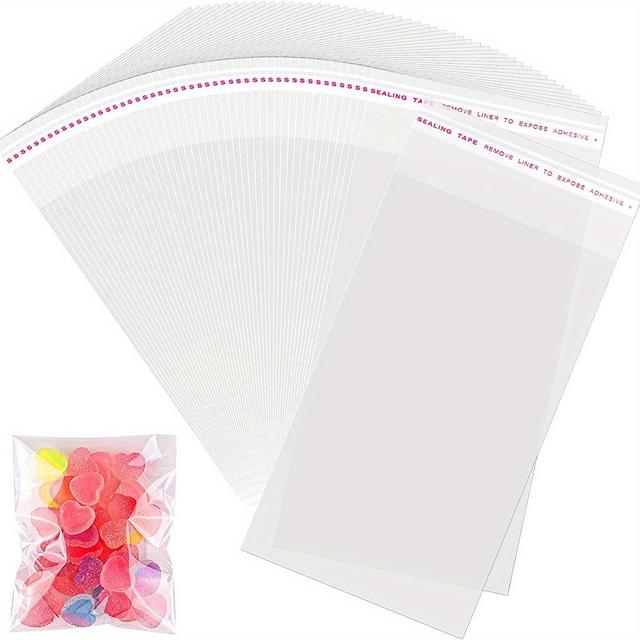 TEMU Transparent Ice Cream Bags With Self-sealing For Homemade , Opp Self-sealing Bags