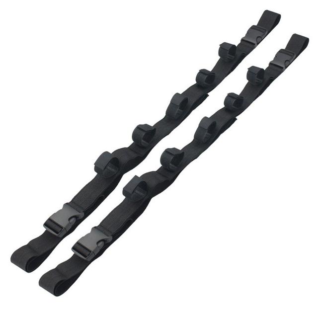 TEMU 2pcs Vehicle Fishing Rod Holder, 5 Rod Capacity Heavy Duty Nylon Adjustable 43-60 Inch Car Rod Carrier, Fishing Pole Rack Belt Strap For Suvs Trucks