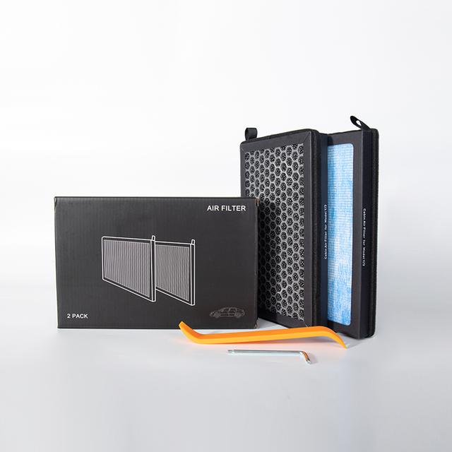 TEMU 2pcs Air Filter With Activated Carbon For For Model 3 For Air Replacement Car Accessories