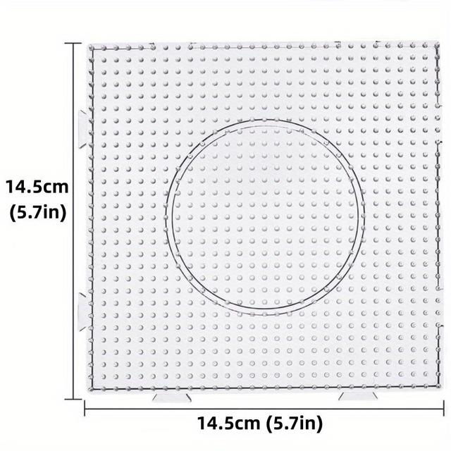 TEMU 2 шт. Велика квадратна пластикова дошка для нігтів | Підходить для 5 мм бісеру для рукоділля