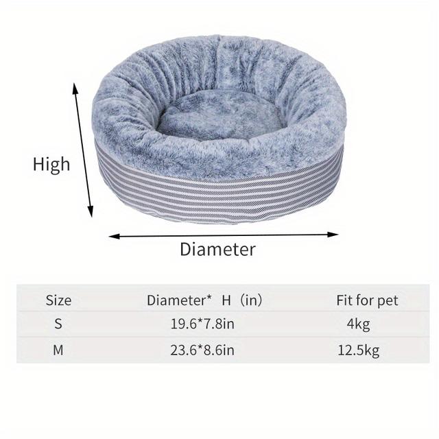 TEMU Popular Rabbit Fur Plush Semi-enclosed Cat Bed