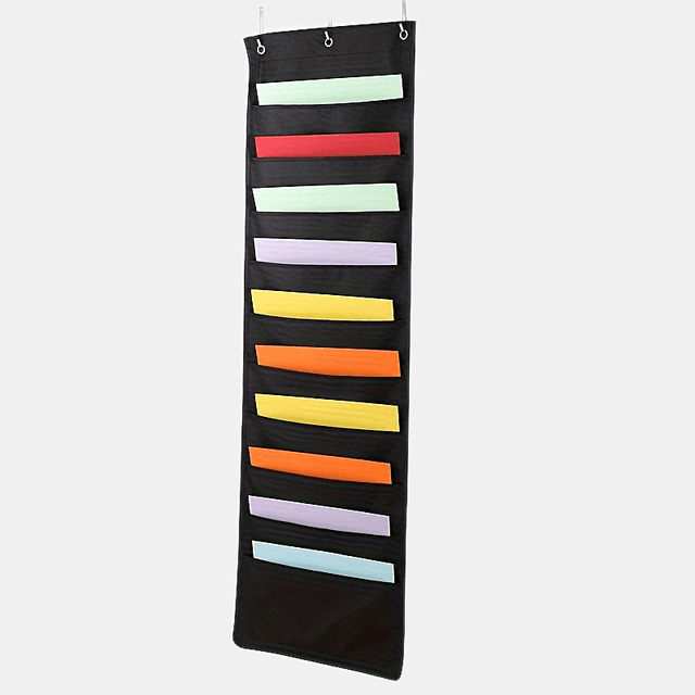TEMU 1pc 10 Pocket Storage Pocket Chart Organizer, Hanging Wall File Organizer Organize Your Assignments, Files, Papers & More, Perfect For Daily School Schedule