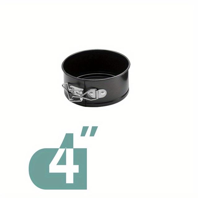 TEMU 1pc 4/7/9/10 Inch Round Cake Mold Lock, Cheesecake Dish Leakproof Round Cake Baked Dish, With Baking Tray Removable Black At Of The Cake