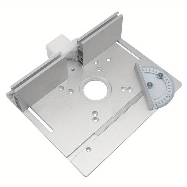 TEMU Verbessern Sie Ihre Holzbearbeitung mit einer multifunktionalen Aluminium-Frästisch-Einsatzplatte!