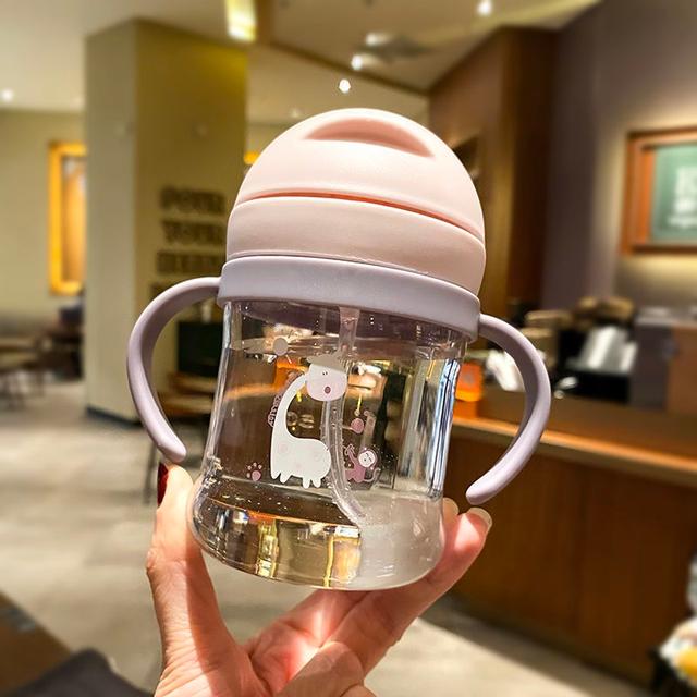 TEMU Anti-choking Straw Cup With Handle, Durable And Leak-proof Training Drinking Bottle