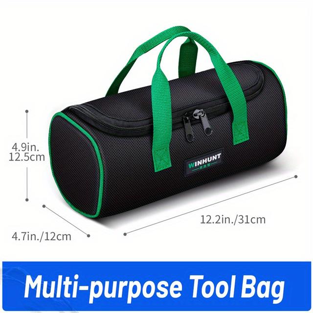 TEMU Winhunt Electrician Tool Bag, Portable Hardware & Accessory Organizer, Durable Canvas With Thickened Tool Pouch, Portable, Hand Carry Storage Bag, Special Repair