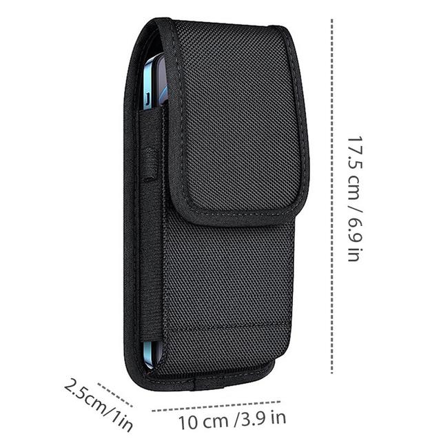 TEMU Durable Nylon Cell Phone Pouch With Adjustable Belt Loop - Lightweight Holster Case, Easy-clean, Daily Commute, Phone Pouch