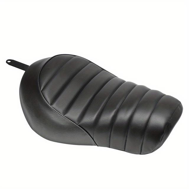 TEMU 2016-2021 해리 스포스터 아이언 XL 883/1200 로드스터용 블랙 PU 가죽 프론트 드라이버 솔로 시트, 모터사이클 액세서리, 바이크 시트 업그레이드, 세련된 디자인, 고품질 가죽, 튼튼한 부품, 스포츠 소유자용