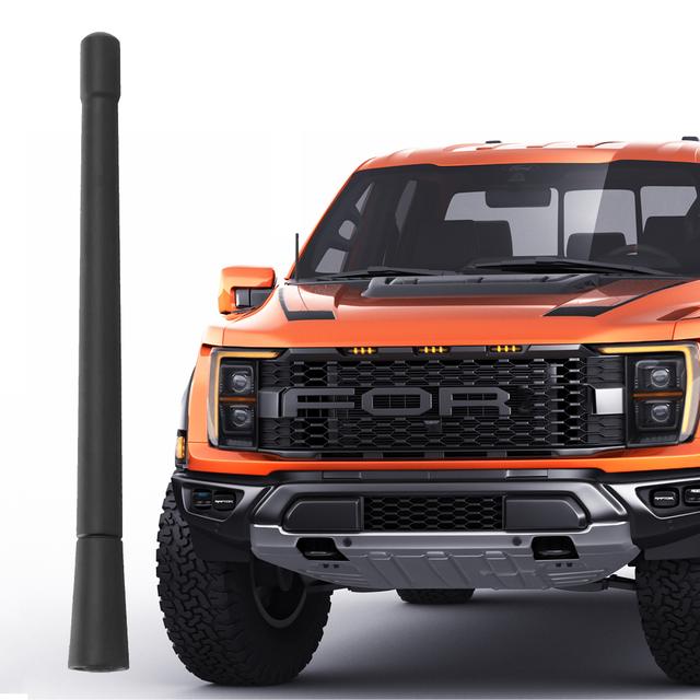 TEMU 7-inch Short Antenna For Ford , , For 1500 (2009-2023) - Easy Bolt-on Installation, Am/fm Reception, Durable Design, Low-profile Off-road Protection
