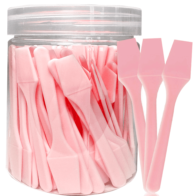 TEMU 100 Шт. Косметичних Лопаток - Маленька Пластикова Лопатка Для Косметики, Кремів, Рукоділля - Лопатка Для Макіяжу - Універсальний Міні- Для Змішування Крему, Догляду За Шкірою Або Зчищення Банок