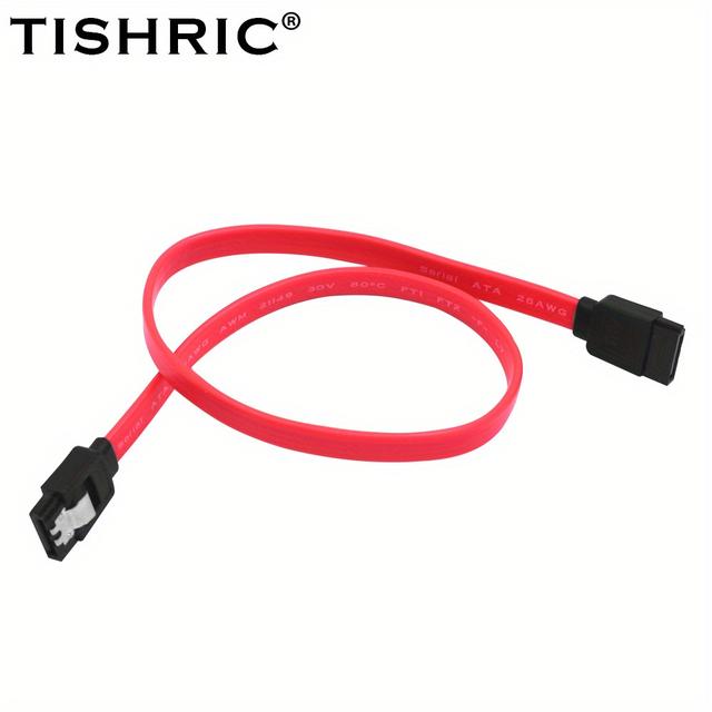 TEMU Tishric Sata 3.0 Cable 40cm Hard Disk Dual Straight Head 3.0 Cable Sata 3.0 Iii 6gb/s Data Cable Straight Cord Sas Cable 6awg For Hdd Ssd Cord Line 7pin Sata Cable
