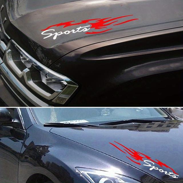 TEMU 2 piezas - Calcomanías para faldón delantero de coche - Pegatinas deportivas con diseño geométrico y líneas en (9 pulgadas)