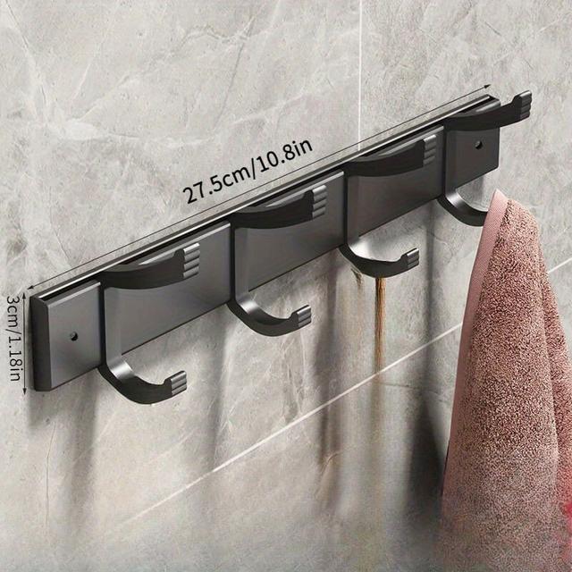 TEMU 1 قطعة شماعات متعددة الوظائف مثبت على الحائط ، خطاف تعليق على الحائط ، خطاف حائط للتعليق ، خطاف مجاني لكمة ، شماعات حائط مع خطافات لتعليق المعاطف ، القبعات ، السترات ، الملابس ، لوازم الحمام