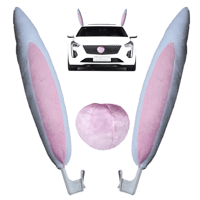 TEMU Luxury Ears & Nose Car Decoration Kit - , For Suvs And Sedans - Easter And Christmas Auto Accessories, Christmas Decor