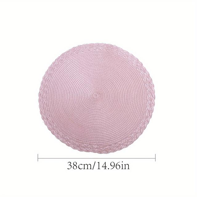 TEMU 1 Stück 38 cm PP-Platzdeckchen, Platzdeckchen mit gedrehtem , Tischdekoration