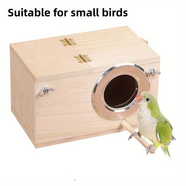 TEMU Natural Nesting Box For Parakeets, Budgies & Cockatiels - Cozy Breeding Cage Accessory