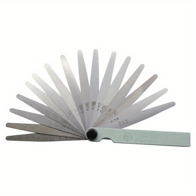 TEMU Metric Thickness Feeler Gauge -1.00mm 17 Blades Mn Steel Measuring Tool For Width