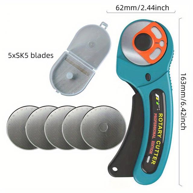 TEMU FT145 forgóvágó 45 mm-es kerek pengével ruha bőr vágó kézi barkács papírvágó szerszámok jegy Könnyen szakítható hullámos él vágás