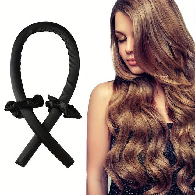 TEMU Three-piece No-heat Curling Rod Headband For Long Hair, Overnight Hair Curlers, No-heat Overnight Curlers, Lazy Hair Curler Set