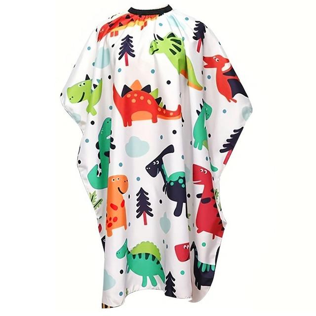 TEMU Professional Salon Hair Cutting Cape With Adjustable Closure - Dinosaur & Tree Pattern, Lightweight & Comfortable For Adults, Salon Haircutting Cape | Design | Lightweight Cape