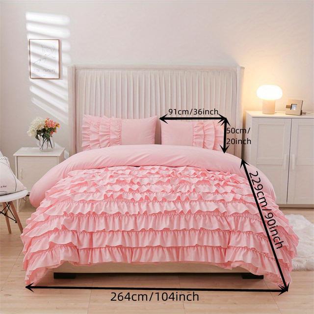 TEMU 3pcs, Cake Quilt Set, Sweet , 1 Quilt, 2 Pillowcases, Pillowcases Without , The Quilt Surface Is 100% Polyester Fabric, Soft And Light Comfortable Bedding Set