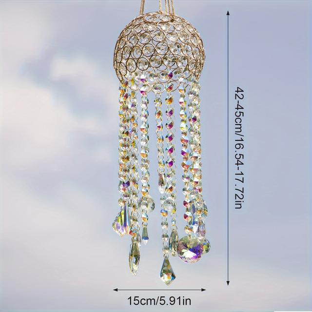 TEMU Rainbow Prism Moon Sun , Decorative Window Hangings, Garden Ornaments, Outdoor Sun