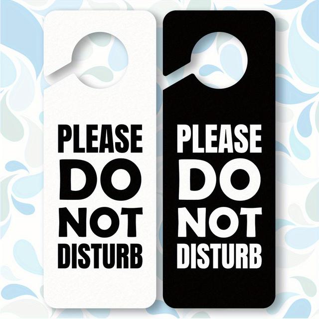 TEMU 2pcs "please Do Not Disturb" Signs - & Clear, Wall-mounted, For Office, Conference Room, Alert - Durable Plastic Door Hangings