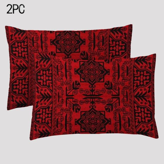 TEMU 2pcs Afghan Design Pillow Covers, 12x20 Inch, Double-sided Print, Soft Short Plush, Zip Closure - Sofa & Home Decor