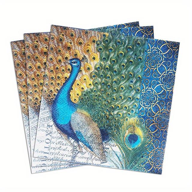 TEMU 20/40pcs 2-ply Paper Napkins With Elegant For Parties, Decoupage, And Table Decorations - Disposable Serviettes For Special Occasions