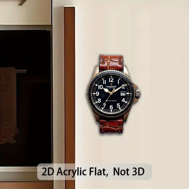 TEMU 세련된 시계 디자인의 2D 평면 아크릴 냉장고 자석 1개입. 주방과 냉장고를 꾸미기에 완벽하며, 고급스러운 홈 장식품으로도 활용 가능합니다. 이 모던 스타일의 2D 아크릴 제품은 집의 독특한 매력을 높이는 데 이상적입니다.